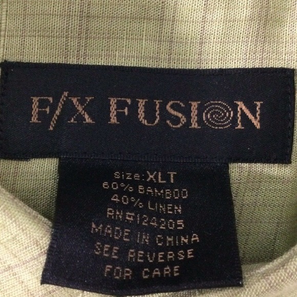 F/X Fusion Mens Shirt XL Tall new nwt $75 Green - Picture 7 of 10